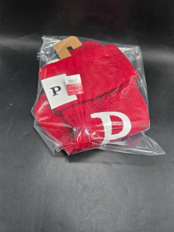 Photo 1 of Knit Monogram Christmas Stocking Red P - Wondershop™: 20"