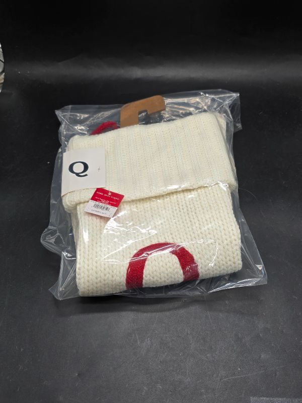 Photo 1 of Knit Monogram Christmas Stocking White Q - Wondershop™: 20"