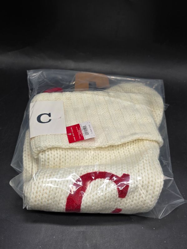 Photo 1 of  Knit Monogram Christmas Stocking White C - Wondershop 20"
