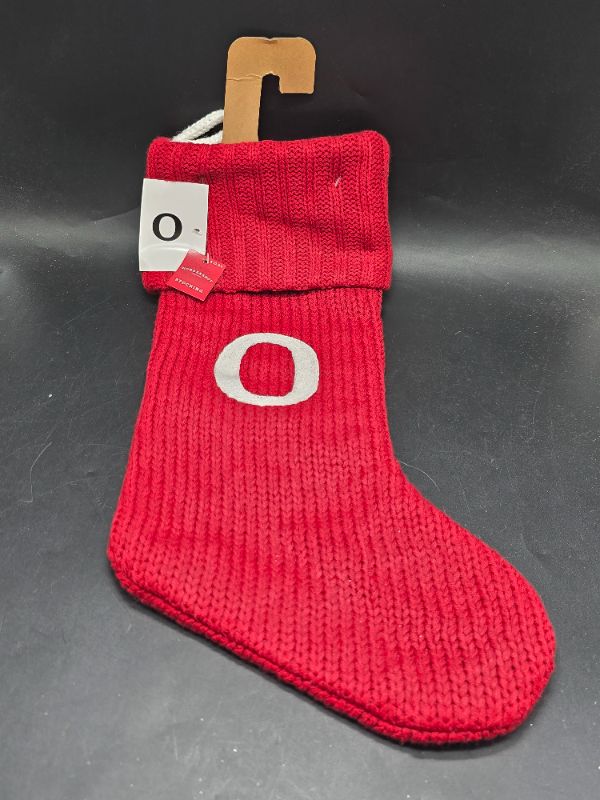 Photo 1 of Knit Monogram Christmas Stocking Red O - Wondershop 20"