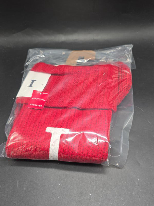 Photo 1 of Knit Monogram Christmas Stocking Red I - Wondershop™: 20"