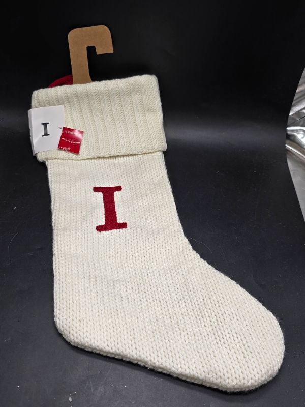 Photo 1 of Knit Monogram Christmas Stocking White I - Wondershop™ 20"