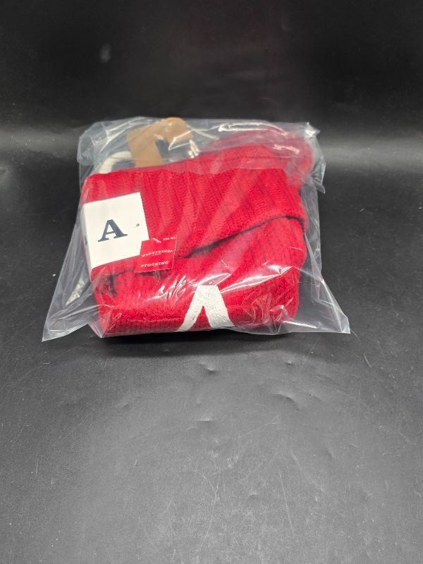 Photo 1 of Knit Monogram Christmas Stocking White A - Wondershop™ 20"