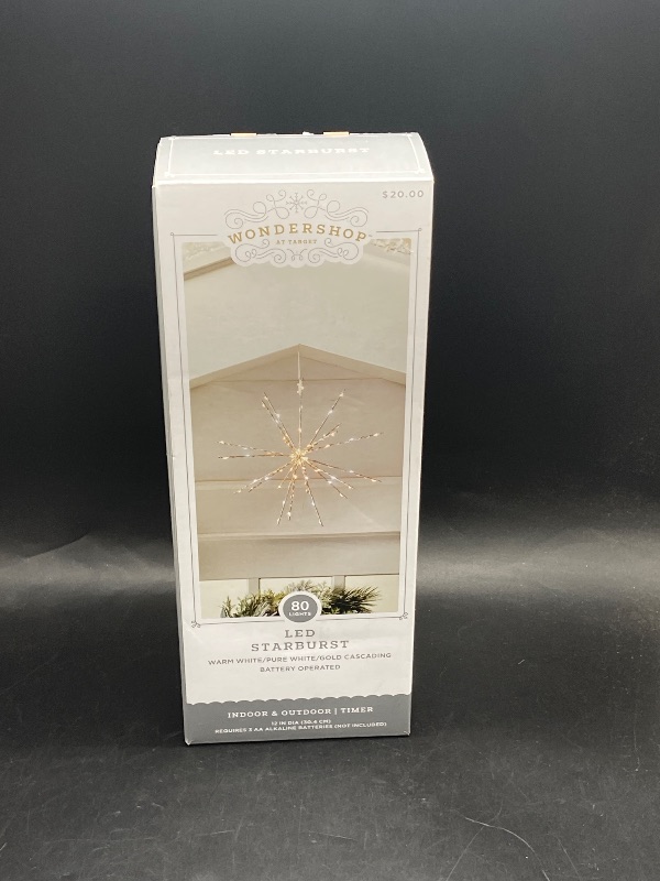 Photo 1 of 80 Lights Warm White Twinkling Lit LED Starburst Wondershop  
