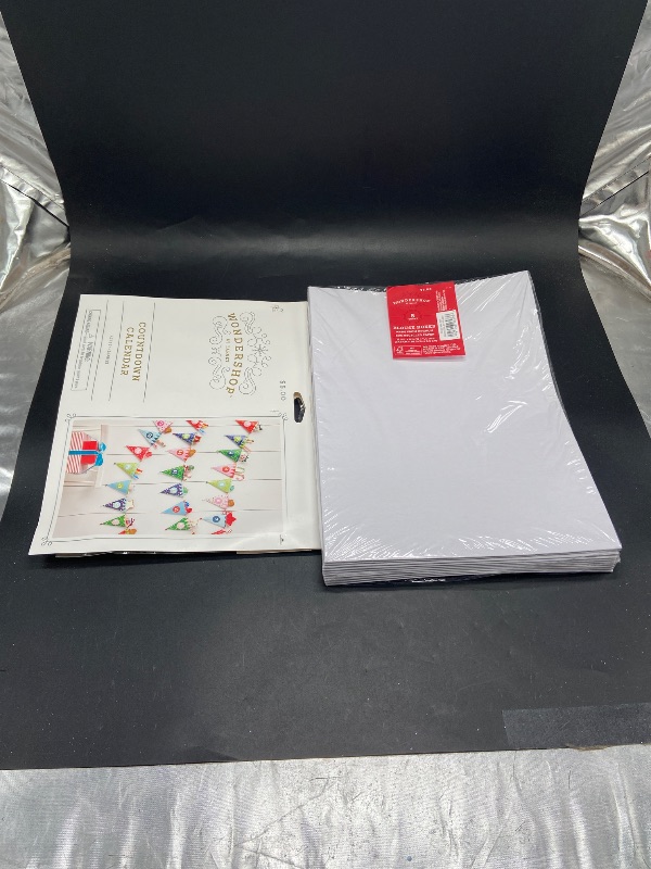 Photo 1 of 2 pack bundle -Paper Pennant Countdown Banner and 5ct Blouse Christmas Gift Box White - Wondershop