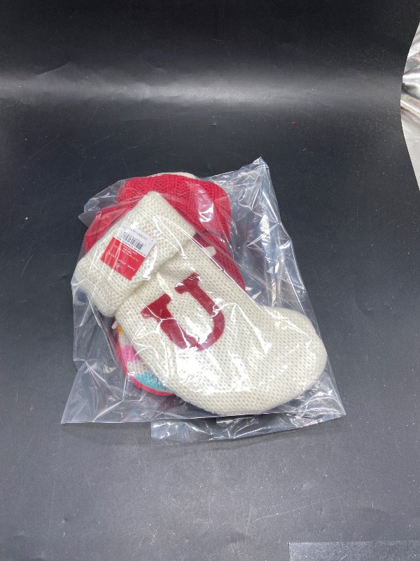 Photo 1 of 3 pack Wondershop Mini 7" Christmas Stocking W/ Embroidered U Letter Knit
