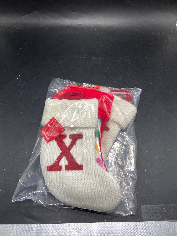 Photo 1 of 3 pack Holiday Monogrammed Cable Knit Christmas Stocking Initial LETTER X 