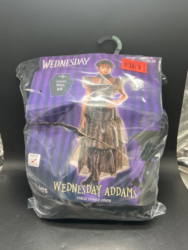 Photo 1 of M 7-8 Wednesday Addams Rave'N Dress Halloween Costume
