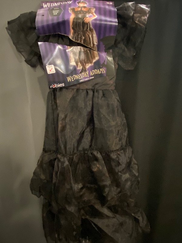 Photo 1 of M 7-8 Wednesday Addams Rave'N Dress Halloween Costume