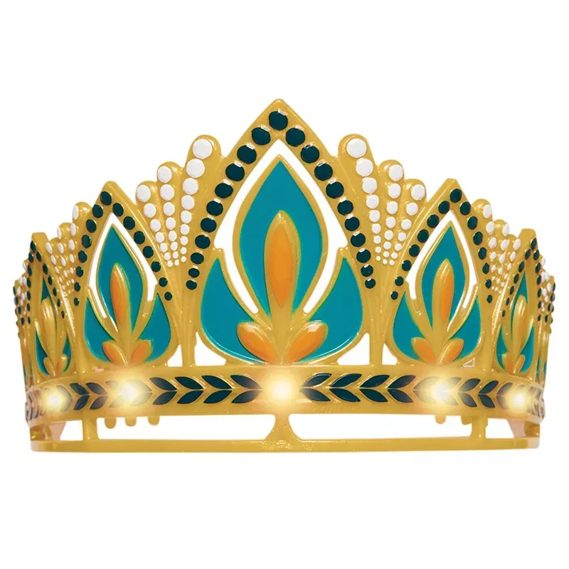 Photo 1 of Ages 3+ Disney Frozen  Anna Kids' Light Up Halloween Costume Crown: Gold Plastic