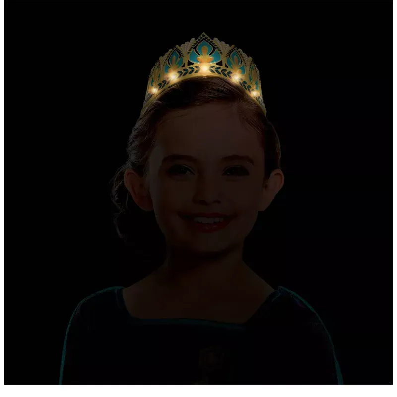 Photo 1 of Ages 3+ Disney Frozen  Anna Kids' Light Up Halloween Costume Crown: Gold Plastic