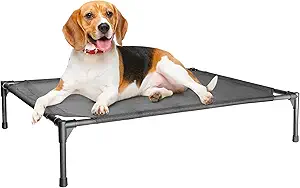 Photo 1 of Elevated Dog Bed,Portable Raised Dog Cots Bed for Medium Dogs, Cooling Camping Medium Elevated Pet Bed with Breathable/Washable Mesh,Indoor&Outdoor Dog Bed to Keep Dogs Cool(M:32 * 25 * 7 in)
