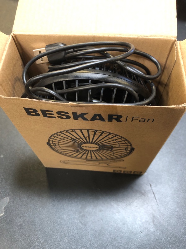 Photo 2 of BESKAR Clip on Fan, 3 Speeds Small Fan with Strong Airflow, Clip & Desk Fan USB Plug in with Sturdy Clamp - Ultra Quiet operation for Office Dorm Bedroom Stroller