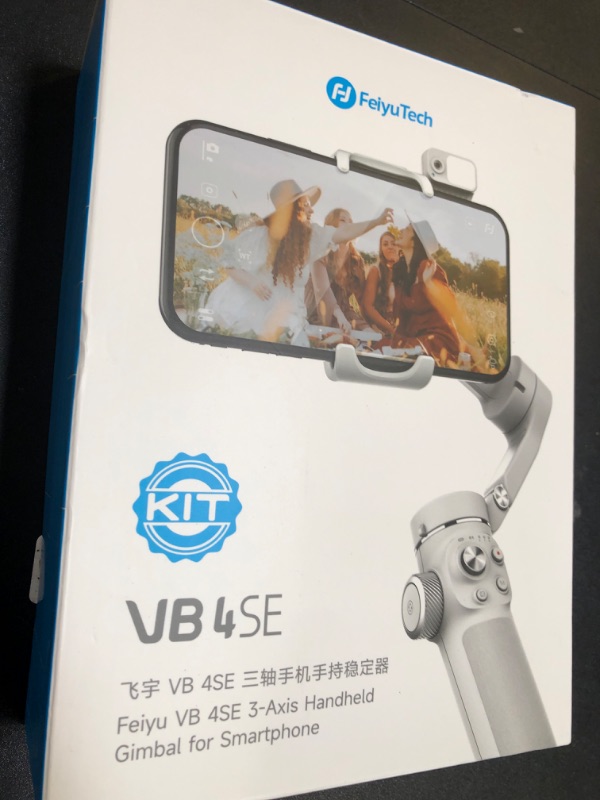 Photo 2 of FeiyuTech VB 4SE Kit-Phone Gimbal Stabilizer with Bag,Lighting Enabled Tracking Module, Phone Gimbal for Video Recording,Gesture Control, fit iPhone&Android,Vertical Shot for YouTube,TikTok,Max 0.69lb