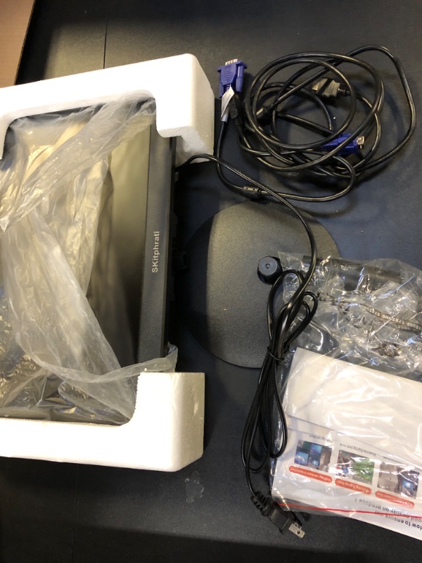 Photo 1 of SKitphrati 15.6 Inch Small PC Monitor, FHD VA 1080P Desktop Display with 1920x1080 99% sRGB HDMI VGA Ports, VESA Mounting, LED Monitor for PC, Laptop and Computer, Black