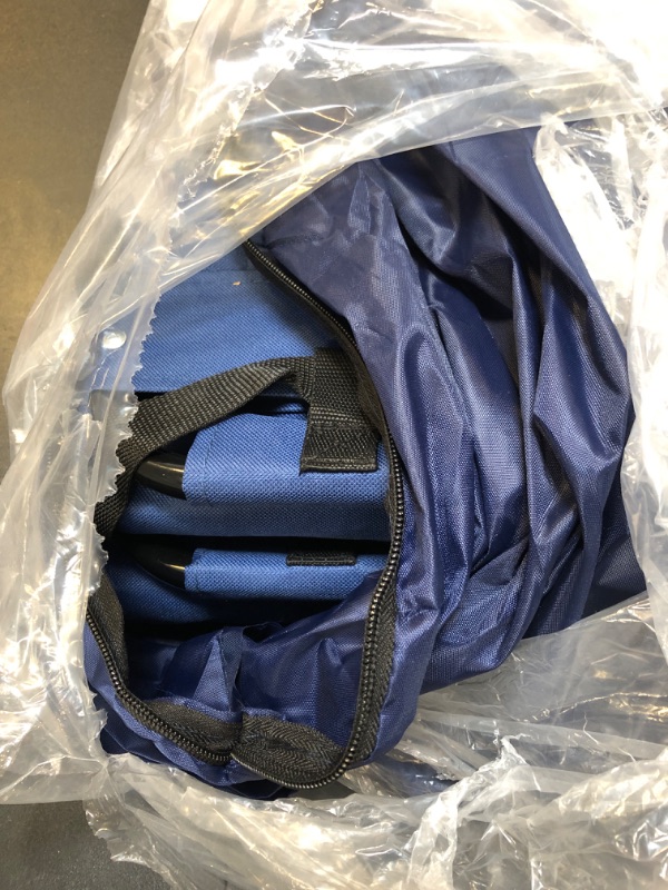 Photo 2 of LING RONG 2 Pack Folding Stadium Seat?Stadium Seats for Bleachers with Back Support?with Thick Pads, Side Bags, Cup Holders(Blue)