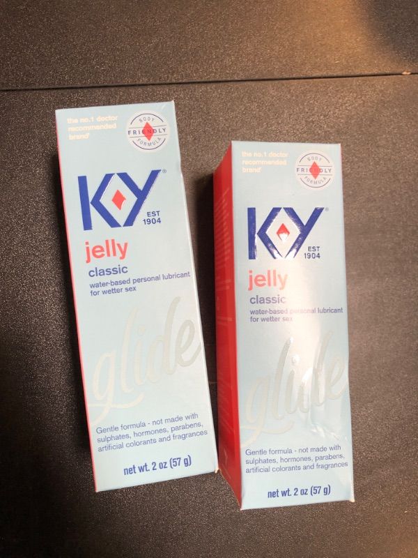 Photo 2 of 2 PCK K-Y Jelly Water-Based Personal Lube 2 OZ EXP 08/31/2025