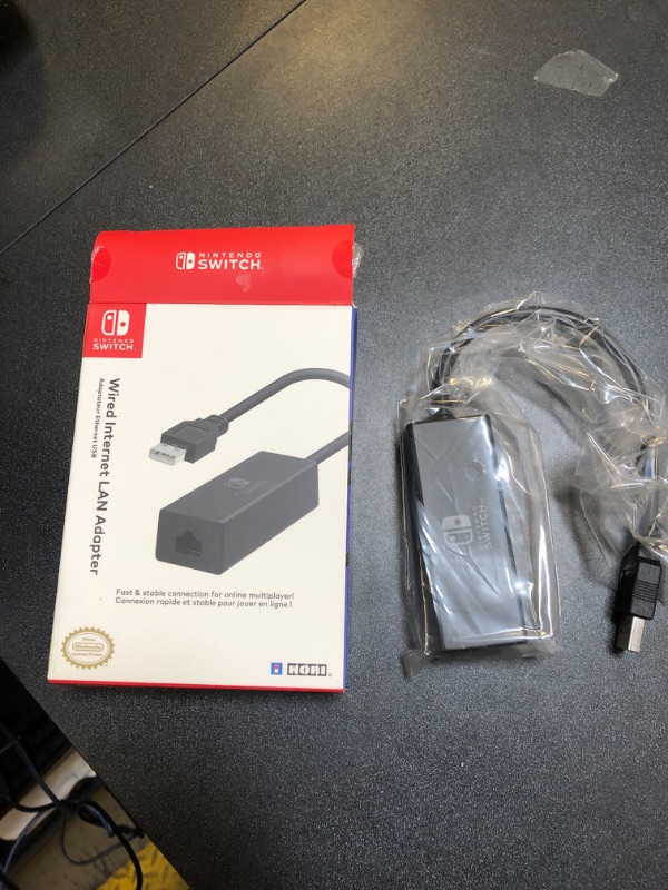 Photo 2 of Nintendo Switch Wired Internet LAN Adapter by HORI Officially Licensed by Nintendo, Case