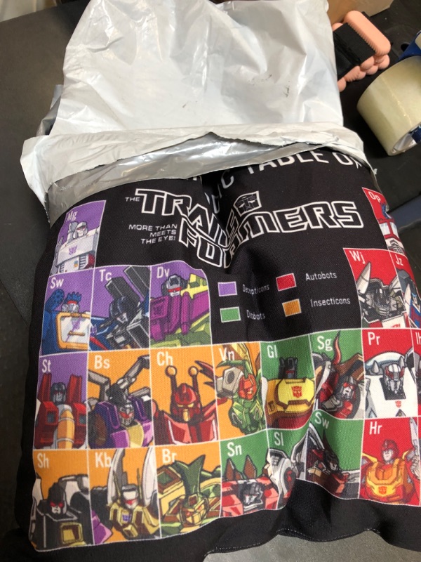 Photo 1 of Transformers Periodic Table Of Heroes Throw Pillow