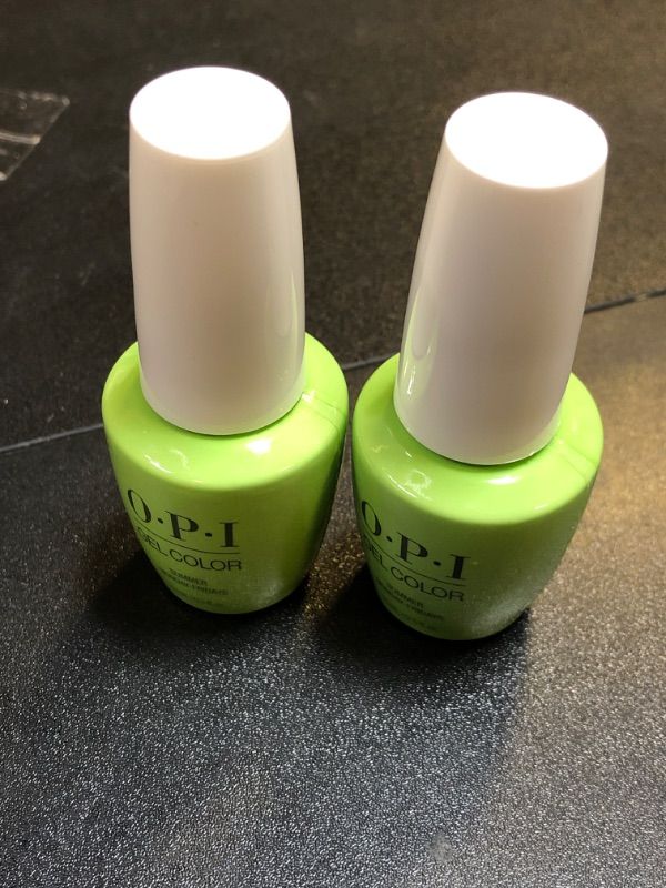 Photo 2 of 2 OPI GelColor, Opaque & Vibrant Crème Finish Green Gel Nail Polish, Up to 3 Weeks of Wear, Unbeatable Shine & Smudge Proof, Cures in 30 Seconds, Summer 2023 Collection, Summer Make the Rules, Summer? Monday-Fridays?, 0.5 fl oz - Pack of 2 