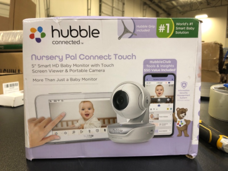 Photo 1 of Hubble Nursery Pal Touch 5" Smart Baby Monitor with Camera and Audio, WiFi Baby Camera Monitor with Flexible Wall Mount; Pan Tilt Zoom; 2Way Talk, Interactive Smart HD Monitor & Smartphone App