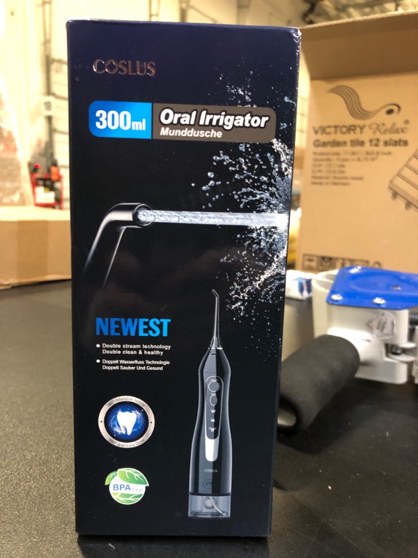 Photo 1 of COSLUS Water Dental Flosser Teeth Pick: Portable Cordless Oral Irrigator 300ML Rechargeable Travel Irrigation Cleaner IPX7 Waterproof Electric Waterflosser Flossing Machine for Teeth Cleaning F5020E