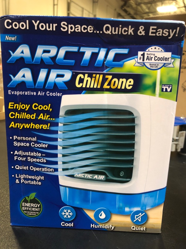 Photo 2 of Arctic Air Chill Zone Evaporative Cooler with Hydro-Chill Technology, Portable Fan with 4 Adjustable Speeds, 8-Hour Cooling, Fan for Bedroom, Living Room, Basement, Office & More