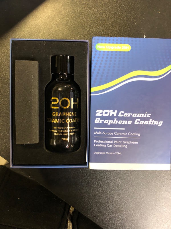 Photo 2 of 20H Advanced Graphene Ceramic Coating for Cars (70ml) - Car Detailing Kit, 10+ Years of Long Lasting Protection, Apply After Car Wash & Paint Correction, Ultra High Gloss