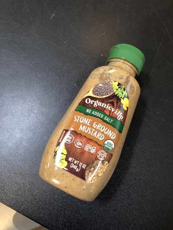 Photo 2 of ORGANICVILLE Organic Salt Free Mustard, 12 OZ exp dec 27 24