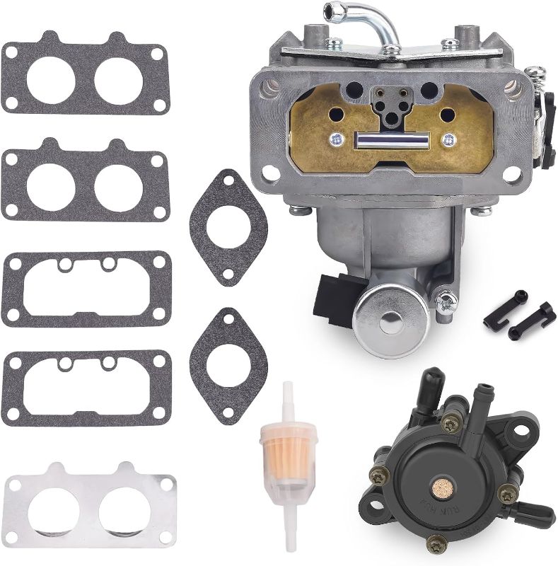 Photo 1 of 15004-0763 15004-7024 15004-1010 Carburetor for Kawasaki FH641V FH661V FH721V FH751V FX801V FX850V 22 HP 19HP 20HP 21HP 22HP 23HP 24HP 25HP 29HP Replaces 15004-0757 15004-1005 with Fuel Pump