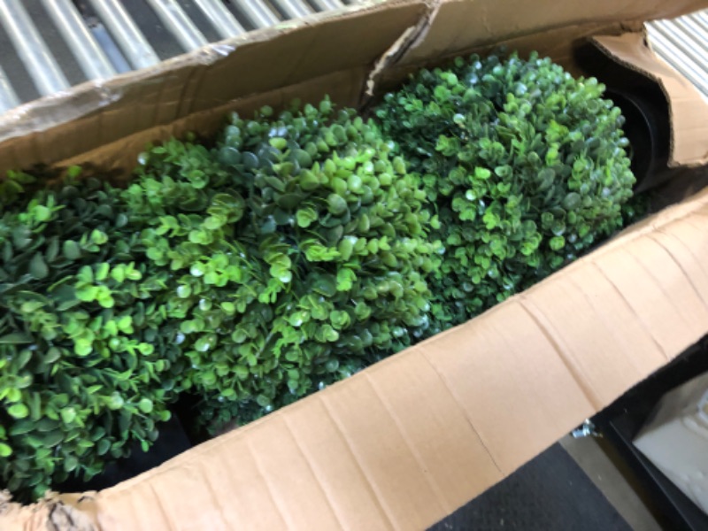 Photo 1 of Lvydec 2 Pack Artificial Boxwood Topiary Tree, 3ft Topiary Ball Tree Potted Plants Decoration for Front Door Porch Home Living Room, Indoor/Outdoor Use