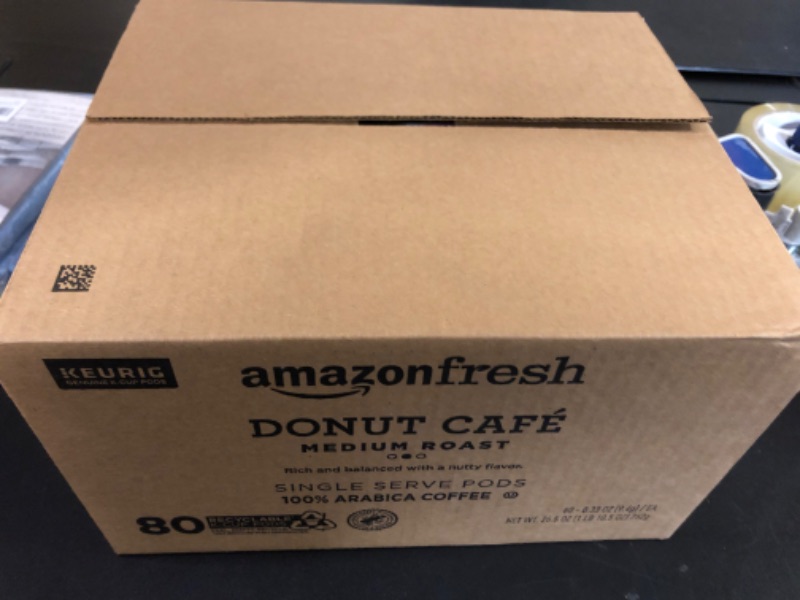 Photo 2 of AmazonFresh Donut Cafe 80 Ct. K-Cups, Medium Roast, Keurig K-Cup Brewer Compatible BB 1/8/2025