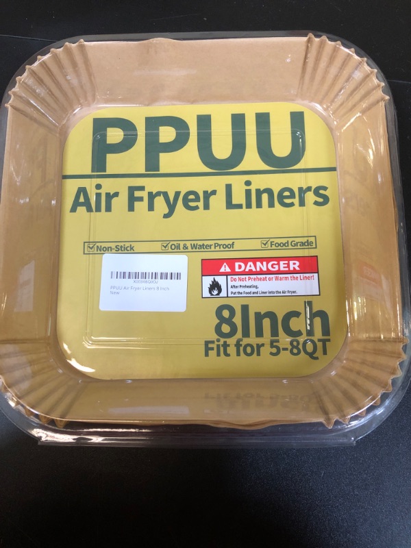 Photo 2 of PPUU Air Fryer Liners Disposable, 8 inch Air Fryer Parchment Paper Compatible with COSORI/InstantPot 5-8 QT Air Fryer Oil-Resistant, Resistant to 428°F, Clean in One Second, Reinforced, 125pcs