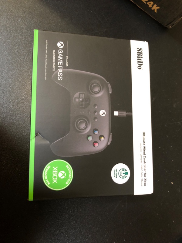 Photo 1 of 8Bitdo Ultimate Wired Controller for Xbox, Hall Effect Joysticks and Hall Triggers, Compatible with Xbox Series X|S, Xbox One, Windows 10 & Windows 11 - Officially Licensed (Black) Black Hall Effect Joystick