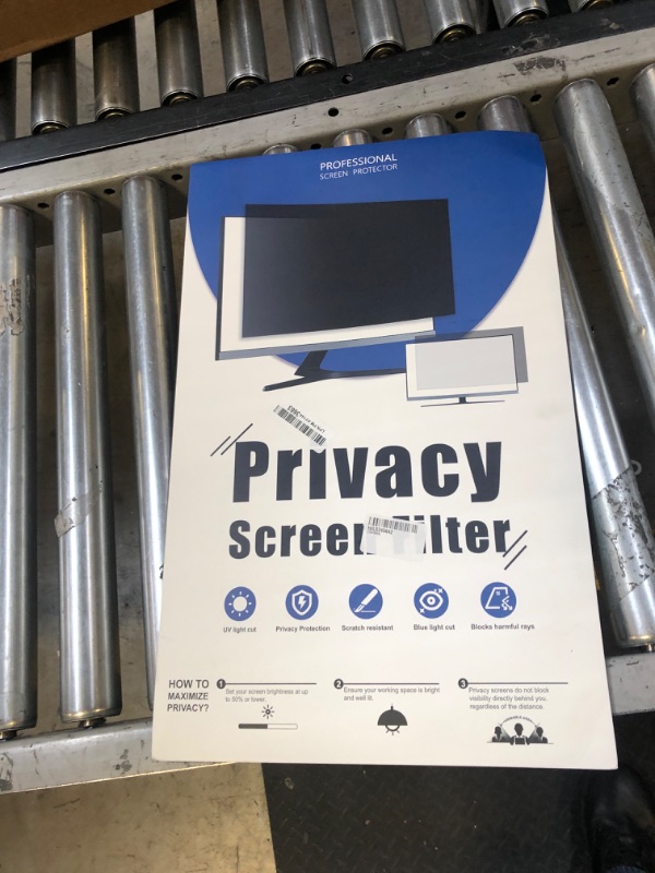 Photo 1 of Peslv 2-PACK 24 Inch 16:9 Computer Privacy Screen for Widescreen Monitor, 24inch Removable Anti Blue Light Glare Eye Protection Shield, Black Blackout Anti Spy Desktop Security Private Filter