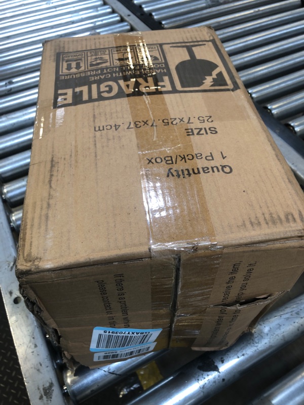 Photo 1 of Daitouge 2.5 Gallon Wide Mouth Glass Jars with Lids, Heavy Duty Large Glass Jar with Lids, Glass Storage Jars with Removable & Rotatable Wooden Handle, Set of 1