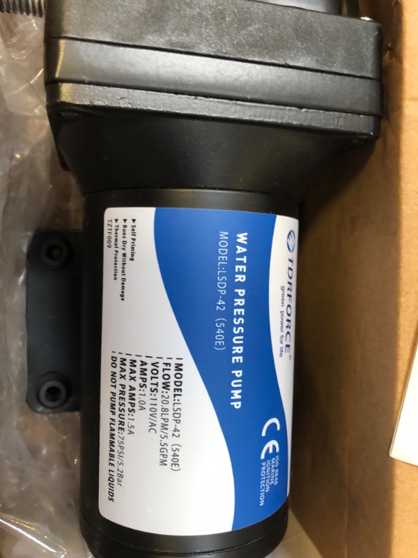 Photo 1 of TDRRICH Water Pressure Booster Pump for House?110V RV Water Transfer 5.5GPM 75PSI Self-priming Pump,Diaphragm Power Water Pumps for Boats Inline Garden Hose Lawn Camper Sprinkler Irrigation