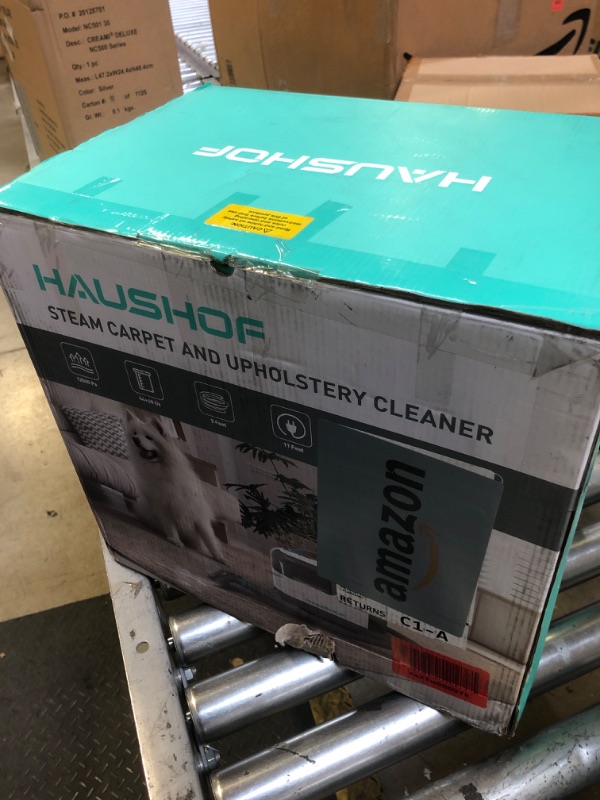 Photo 1 of HAUSHOF Steam Portable Carpet and Upholstery Cleaner, Deep Couch Cleaner Machine with 3 Powerful Cleaning Modes for Pet Stains, Sofa, Rug, Mattress, Car Seat and Curtain, Spot & Stain Cleaner Included