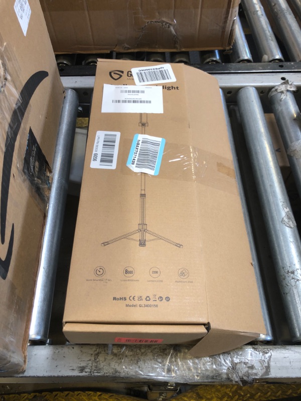 Photo 1 of Rechargeable Work Light with Stand, GoGonova Cordless Work Light with Triple LED Lamps, 8AH Battery, 700/1200/2200 Lumen, 4000/6500K Dimmable Led Work Light Kit ?Yellow?