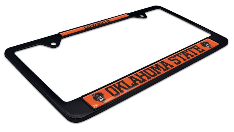 Photo 1 of Oklahoma State cowboy Black License Plate Frame