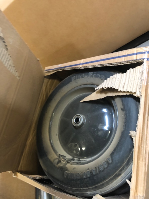 Photo 2 of 2-Pack of 4.80/4.00-8"Wheels,16" Pnuematic Tires,Steel Rim and 5/8"or 3/4" Axle Bore Hole,3-6" Centered Hub for Wheelbarrows,Garden Carts,Dump Cart,Utility Wagon and More?All Purpose Utility Tire