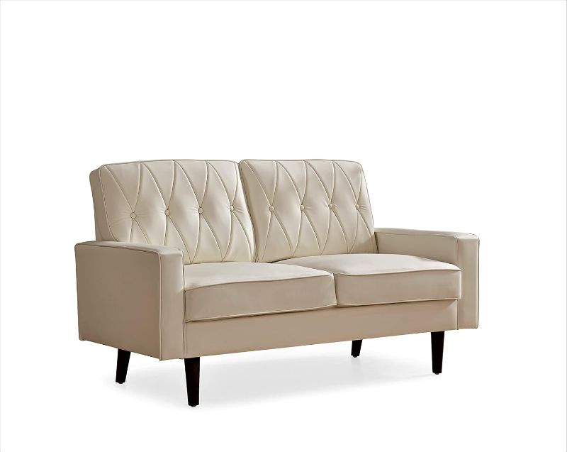 Photo 1 of CONTAINER FURNITURE DIRECT MODERN STYLE FAUX LEATHER LOVESEAT 