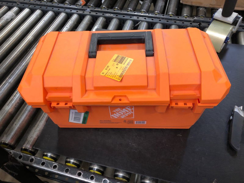 Photo 2 of 19 in. Plastic Portable Tool Box with Removable Tool Tray
