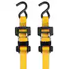 Photo 1 of 1.25 in. x 16 ft. Ratchet Tie-Down Straps 3000 lbs. Break Strength (2-Pack)