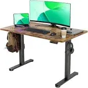 Photo 1 of 55 IN ELECTRIC HEIGHT ADJUSTABLE DESK, RUSTIC BROWN 