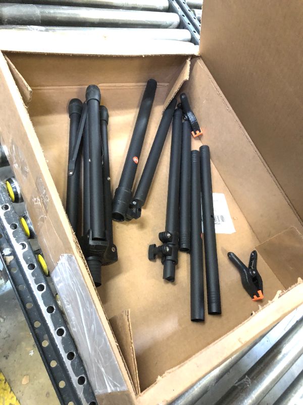 Photo 1 of Coliflor T-Shape Portable Backdrop Stand, 6.5x3.2ft Adjustable Photo Background Stand Kit, Sturdy Small Back Drop Holder with 4 Spring Clamps, Carry Bag for Parties, Photography and Video Studio