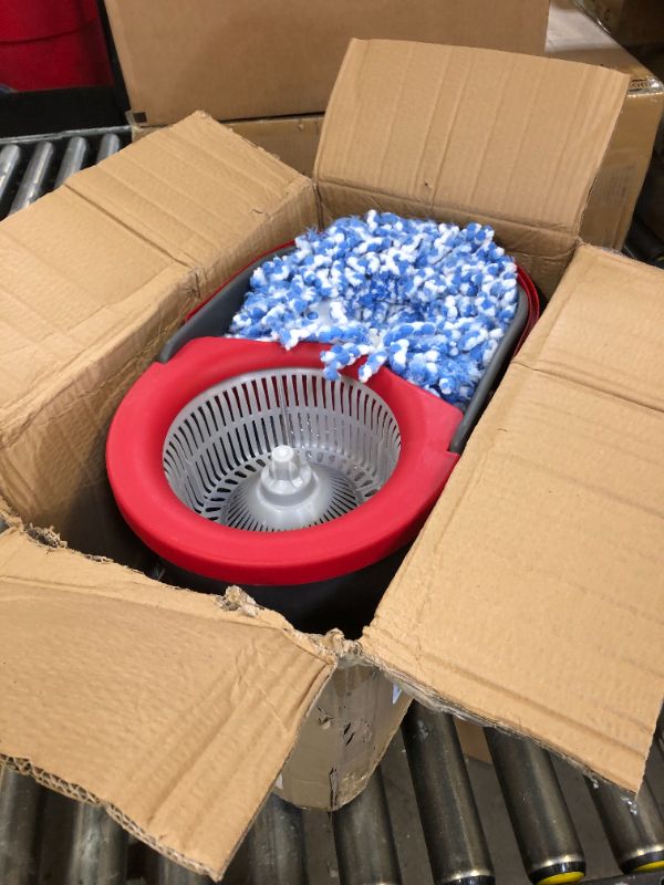Photo 1 of SIMPLI-MAGIC Spin Mop and Bucket with Wringer Set, Mop Bucket Cleaning System with Foot Pedal, 360°Rotation, 3 Microfiber Mop Heads