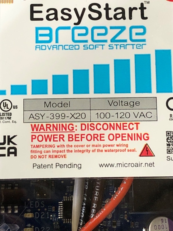 Photo 3 of MICRO-AIR EasyStart Breeze 399 - Soft Starter for RV Air Conditioners - Starter Compressor Unit for Travel Trailers - Soft Start for 120V RV A/C Motors - Compact Design & Easy to Install - RV Breeze