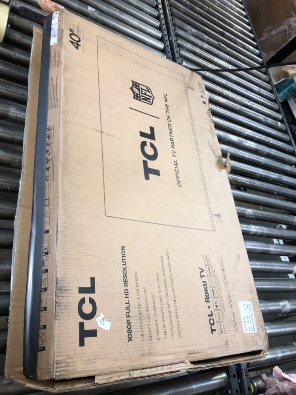 Photo 1 of TCL 40-Inch Class S3 1080p LED Smart TV with Roku TV (40S350R, 2023 Model), Compatible with Alexa, Google Assistant, and Apple HomeKit Compatibility, Streaming FHD Television,Black