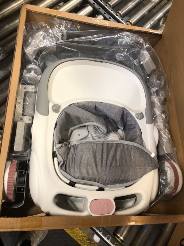 Photo 2 of 3-in-1 Foldable Baby Walker: Car-Themed Activity Center, Walker, and Stroller with Shades, Anti-Tip Design and Adjustable Settings, Baby Walker and Bouncer Combo, Baby Jumper Activity Center